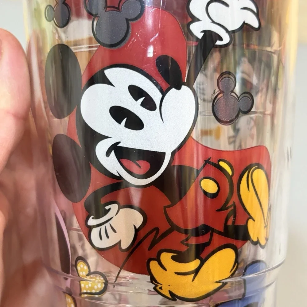 Disney Tervis Classic Characters Tumbler 24oz Drinking Cup Red Lid Mickey Donald